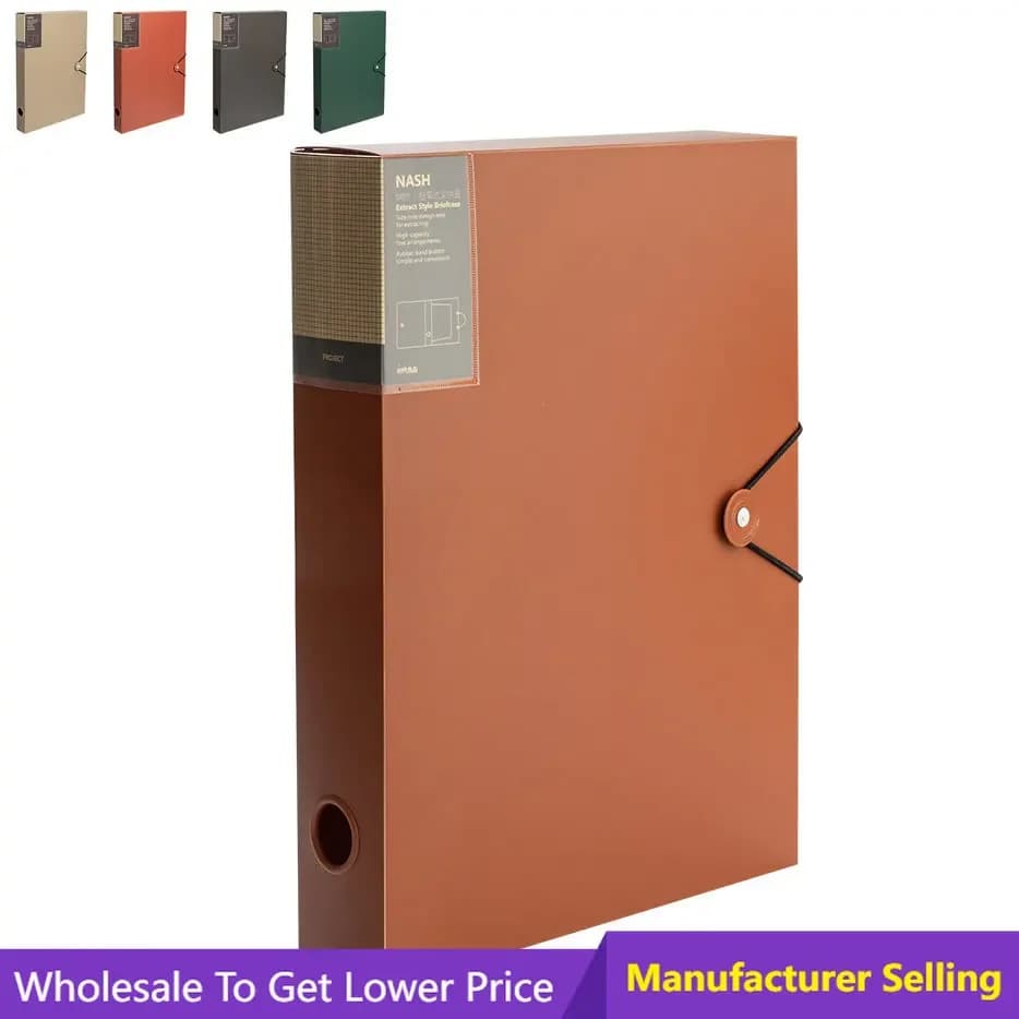 Cartelle portaoggetti Scatola portaoggetti per file A4 di grande capacità Documenti Organizzatore impermeabile Cartella organizer per archivio desktop con fibbia
