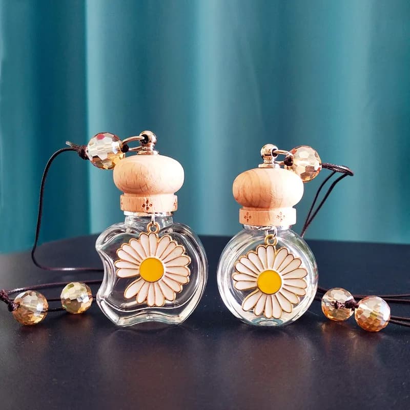 100pcs Car Essential Oil Diffuser Fragrance Air Freshener Scent Perfume Bottle Ornament Hanging Empty Bottle Interior Accessory