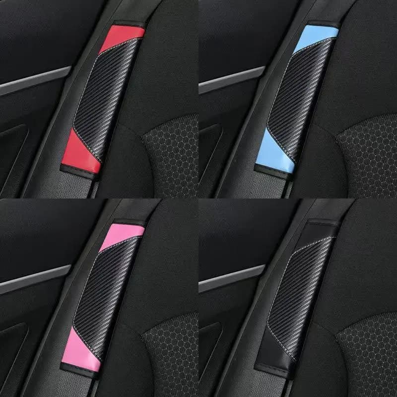 2Pcs Anti-Scratch Seat Belt Shoulder Covers PU Soft Breathable Pads Fit for Sedan SUV Truck All Vehicles