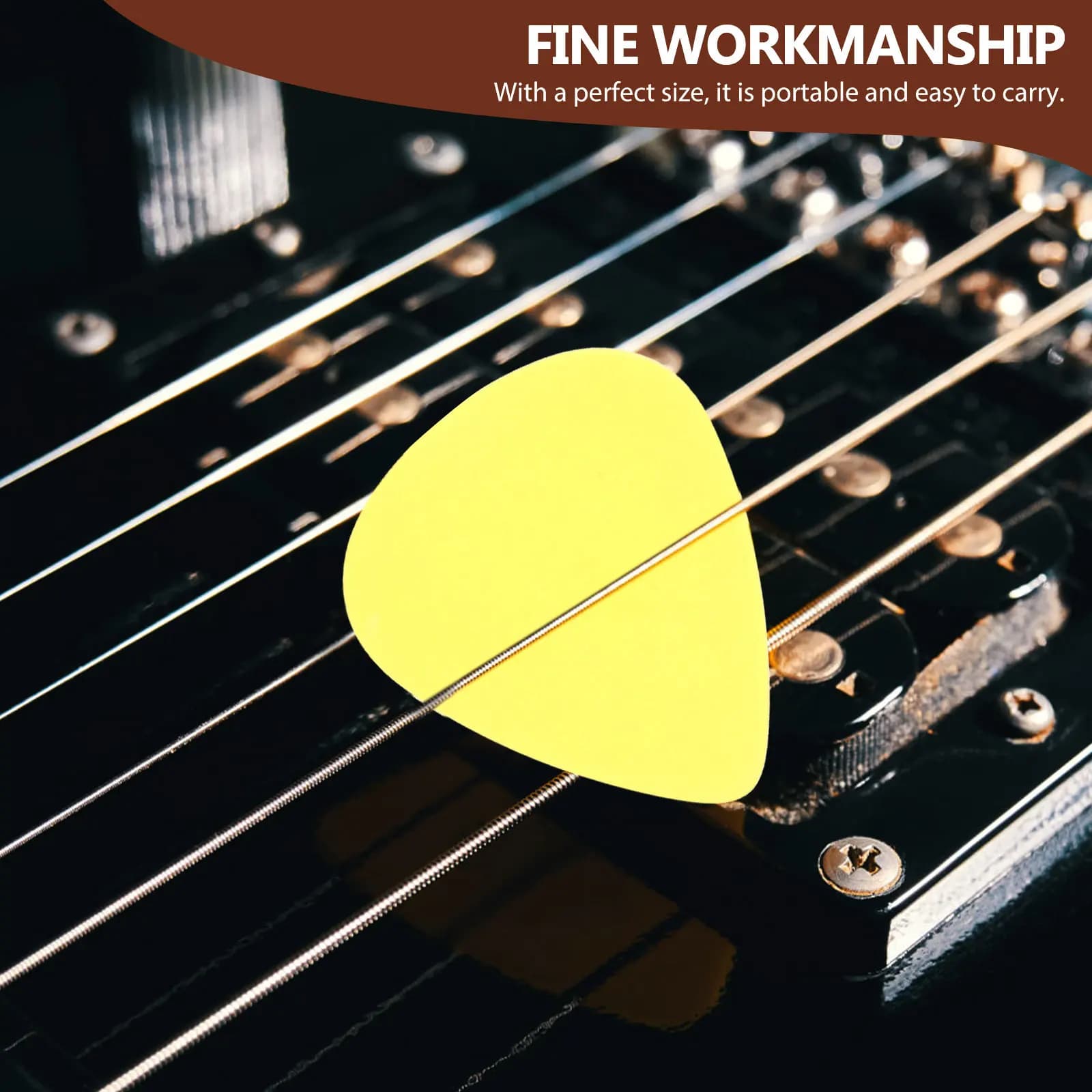 Set di 1 Organizzatore per Plettri in PU Resistente, Portachiavi, Borsa Portatile per Plettri di Chitarra, Basso e Ukulele, Ideale per Viaggi