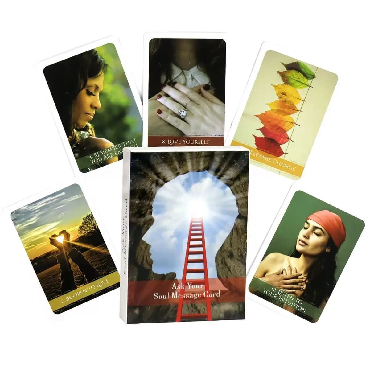 10.4*7.3 cm 48 pezzi Carte Chiedi la tua anima Carte messaggio Oracle Deck Messaggi dall'universo | Carte con messaggi più alti