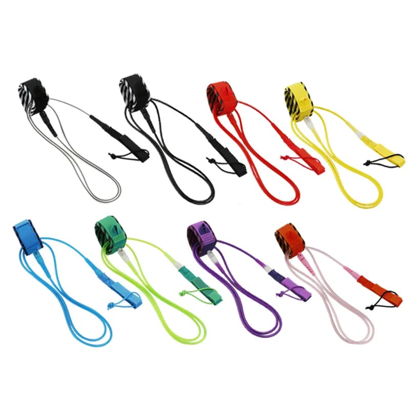 ISURE MARINE Premium guinzaglio per tavola da surf, guinzaglio per tavola da surf, guinzagli per SUP Premium con corda a gamba dritta, cinturino in corda da 6/7mm per Shortboard