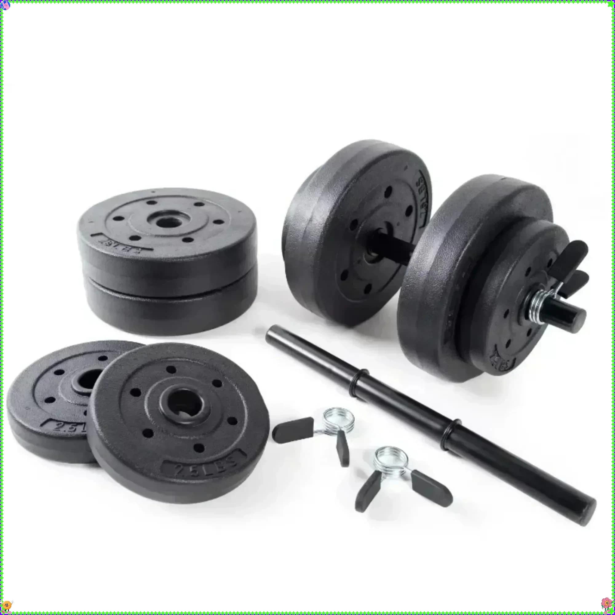 40-pound home gym dumbbell set, adjustable weights without vinyl for beginners, men and women