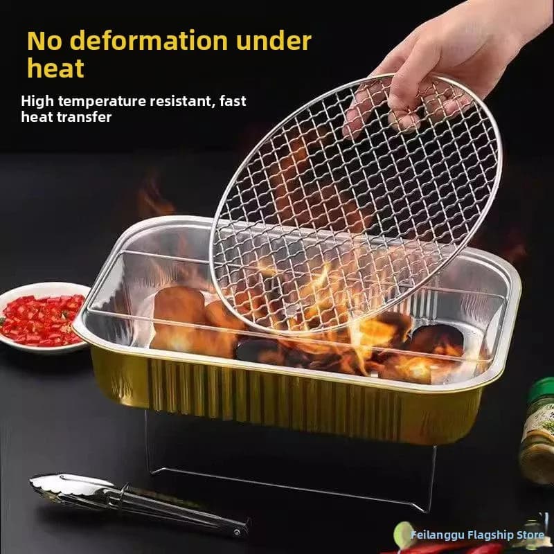 Griglia Rotonda in Acciaio Inossidabile per BBQ, Griglia per Barbecue a Carbone per Uso Domestico, Cucina, Esterno, Griglia per Affumicatura Carne, Rastrelliera per Campeggio e Viaggi