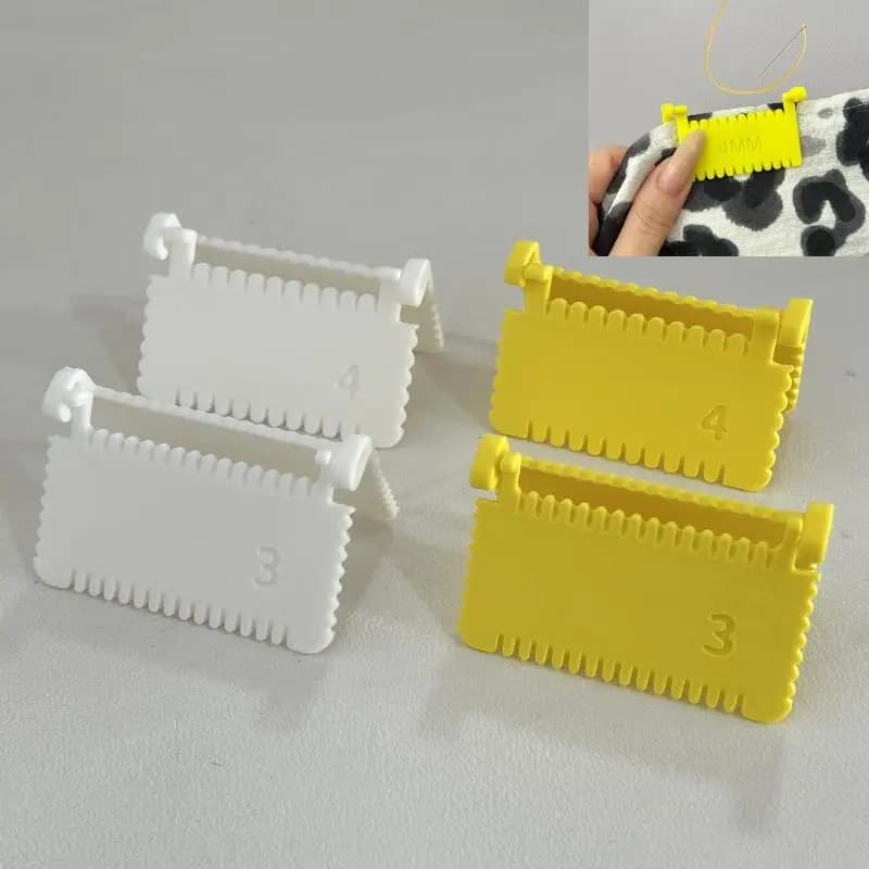 Sewing Guide Template Kit For Consistent Stitches 1.5/2/3/4Mm Spacing Precision Sewing Tool For Fabric Embroidery & Leathercraf