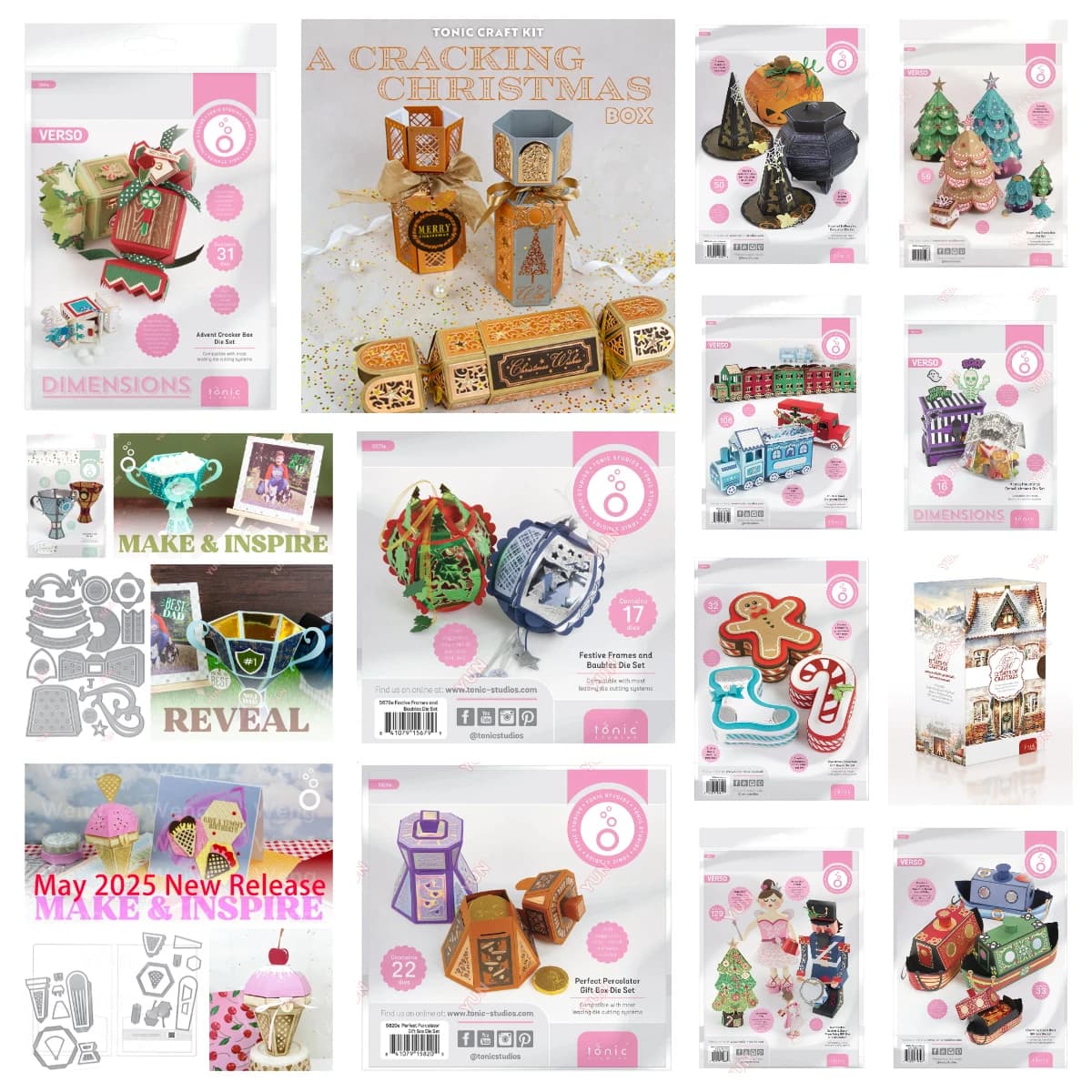 Tonic New 2025 Release Halloween Die Set Christmas Gift Box Metal Cutting Dies DIY Scrapbook Embossing Template Handmade Molds