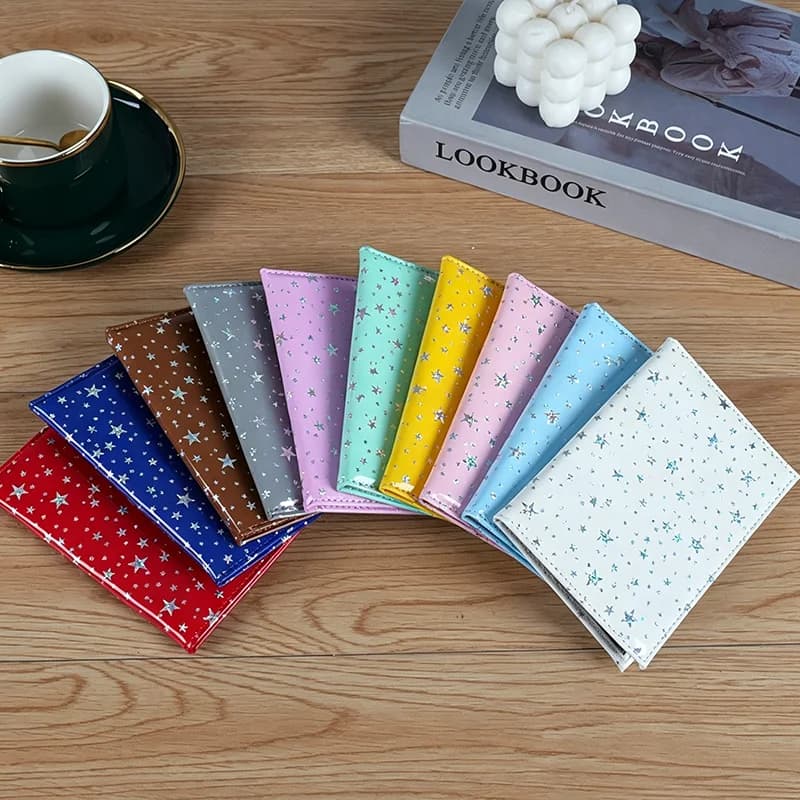 Fashion Stars Pattern Leather Passport Cover for Women Men Travel Passport Holder with Credit Card Slots Passport Wallet