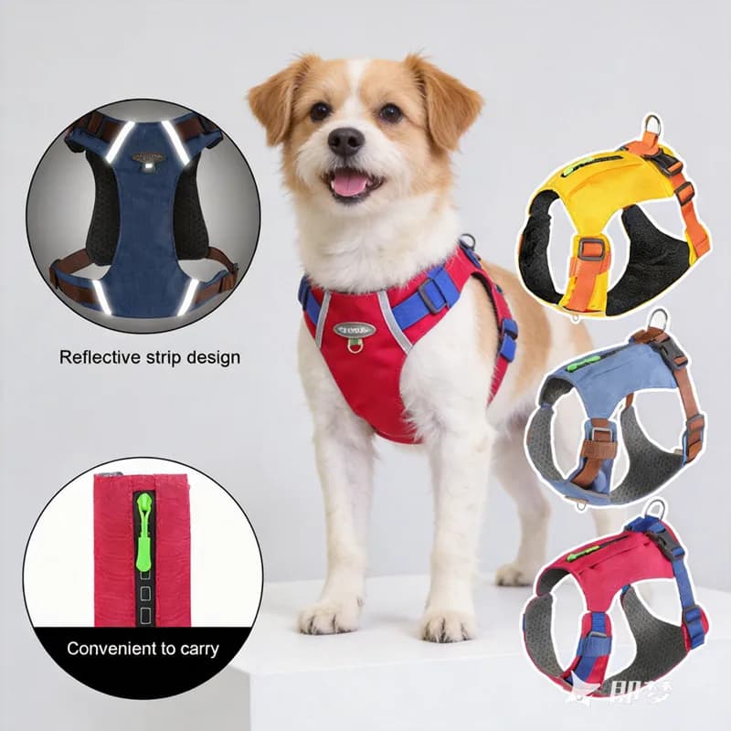 New Lightweight Dog Harness, Easy Walk Comfort Vest for Small Medium Breed Pets Breathable Mesh Pet Outdoors.