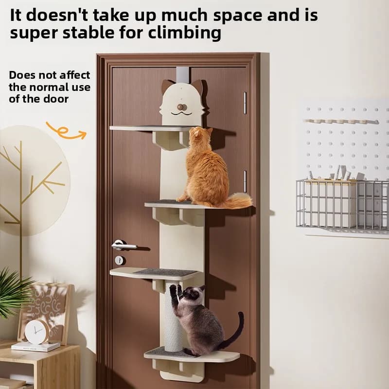 Porta sospesa per gatti, struttura per arrampicata, nido per gatti, albero per gatti integrato