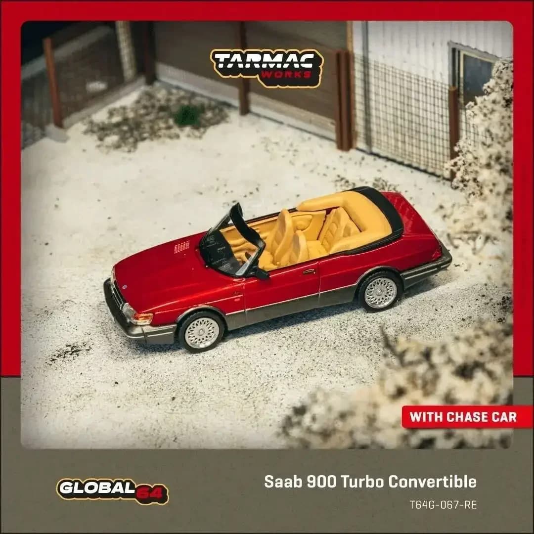 TW Disponibile 1:64 Saab 900 Turbo Convertible Rosso Diecast Collezione di modelli di auto Giocattoli Tarmac Works