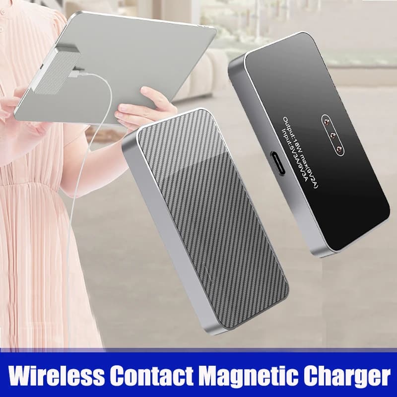 Caricatore magnetico a contatto wireless in lega di alluminio Caricatore con connettore intelligente a ricarica rapida da 18 W per iPad Pro da 11 pollici 13 pollici