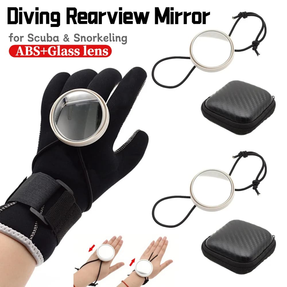 Marine Retrovisor Mirror Adjustable for Diving, Round Mirror for Sub and Snorkeling