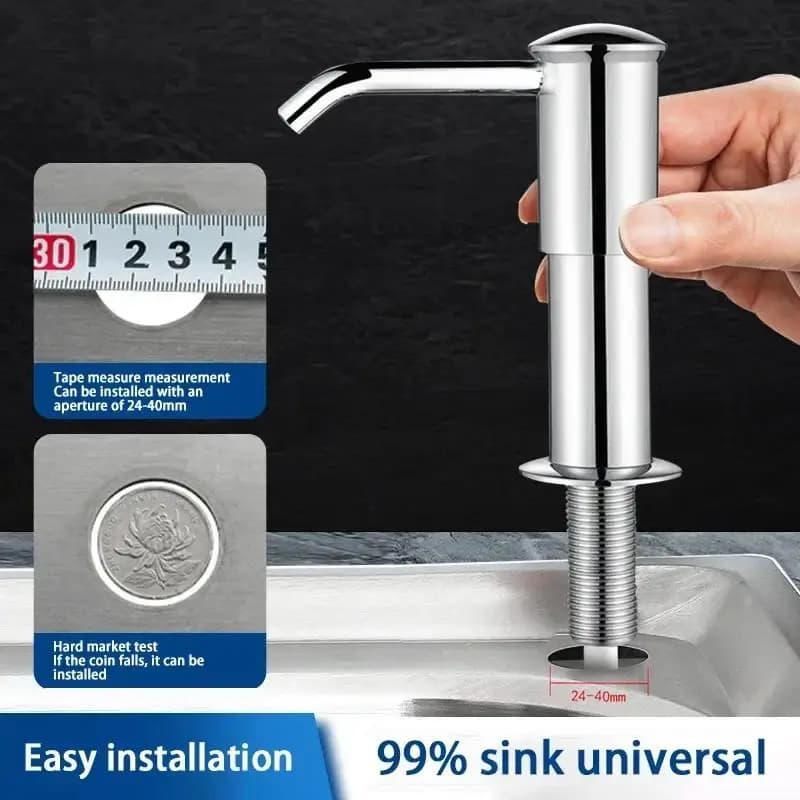 Detergente per dispenser di sapone per lavello da cucina con rack di stoccaggio Kit tubo di prolunga per dispenser di liquidi a pressione manuale Accessori da cucina