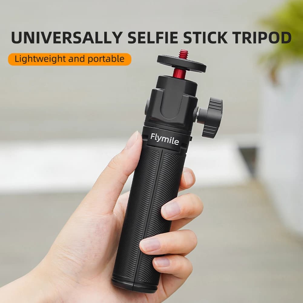 Asta di Prolunga con Filettatura da 1/4 di Pollice, Asta Estensibile per Selfie, Supporto Treppiede Portatile per Gopro/Action/Insta360/Pocket