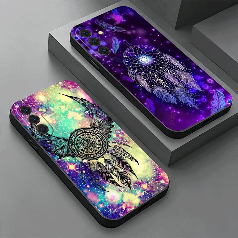 Soft Phone Case For Samsung A17 A37 A57 A16 A36 A56 A15 A35 A55 Mandala Dreamcatcher A14 A34 A54 A13 A33 A53 A27 A26 A25 A24 A23