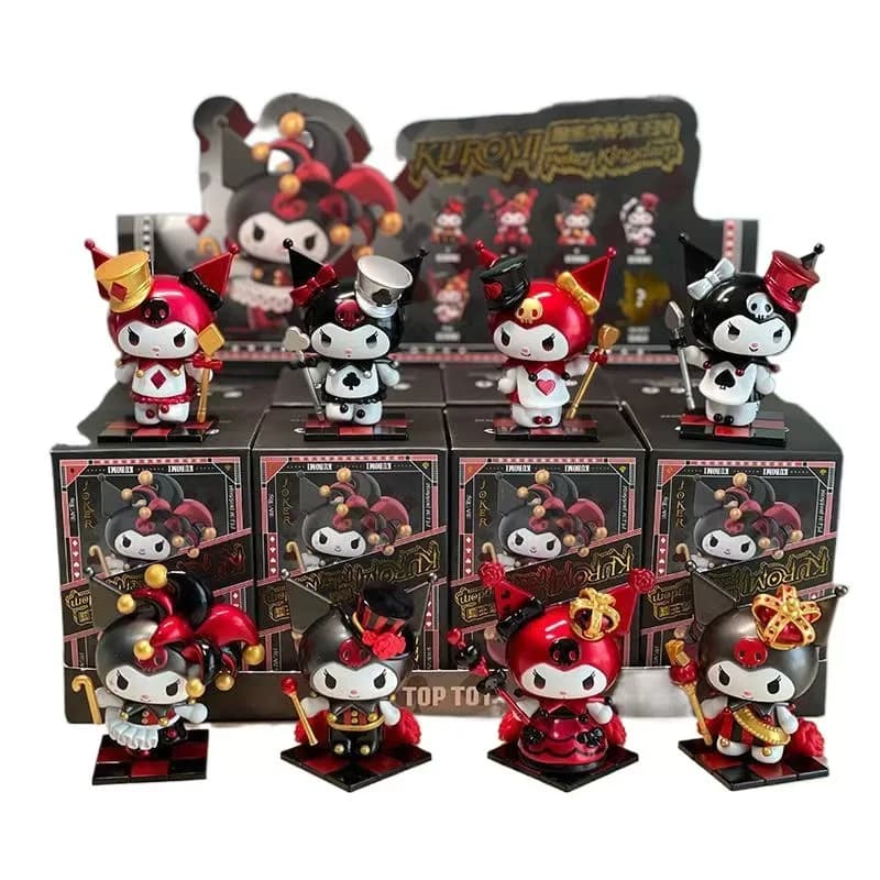 Serie di action figure Kuromi in blind box, bambola anime, sacchetto sorpresa, graziosa statuetta, modello giocattolo