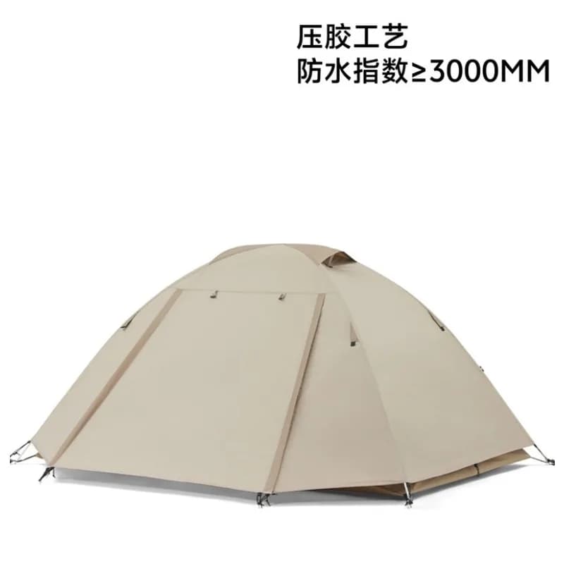 Tenda da Campeggio Familiare Leggera Monostrato Impermeabile in Nylon con Palo in Alluminio Ultraleggero Tipo a Montante Diritto per Esterni