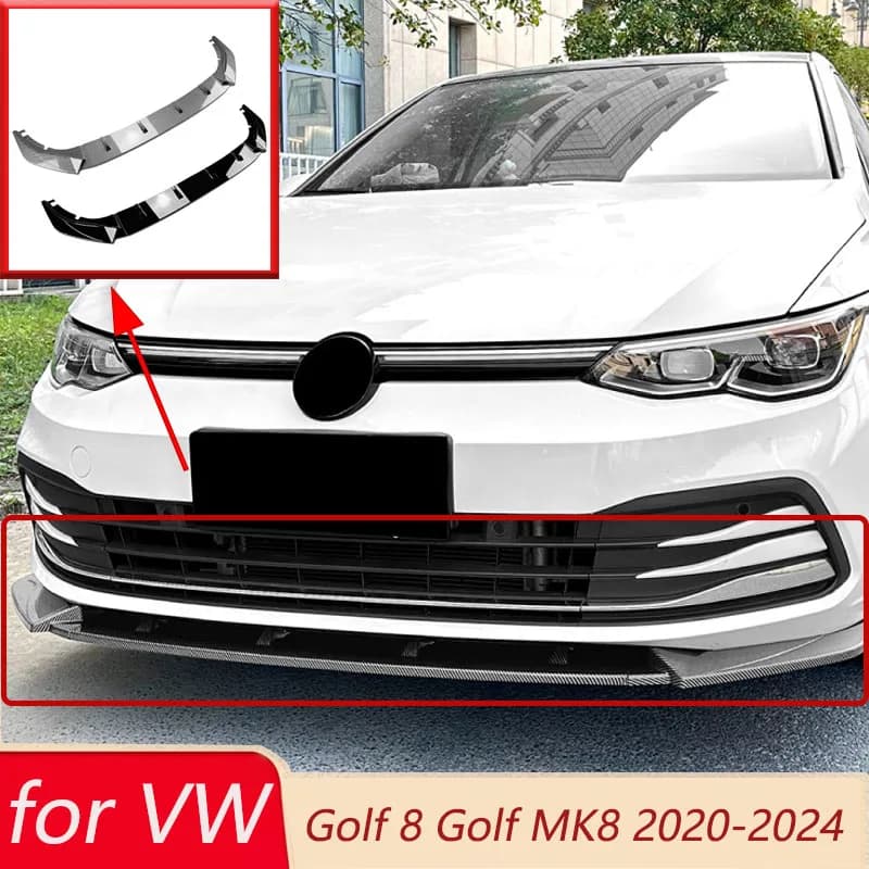 Car Front Bumper for VW Golf 8 Golf MK8 2020-2024 Lower Lip Spoiler Splitter Diffuser Guard Protector Cover Automobiles Parts
