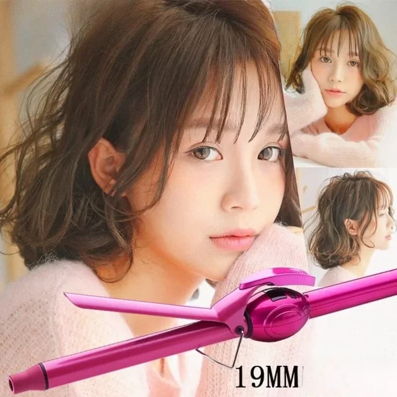 2026 New 9mm Curling Iron New LCD Wool Curling Iron Purple Dual-Use for Wet and Dry Hair Multi-Temperature Curling Iron
