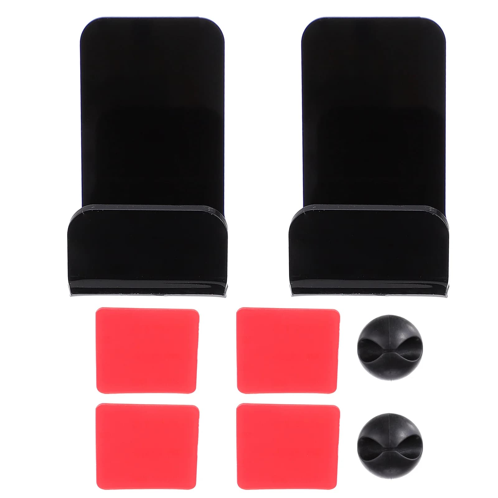 Universal 2-piece headphone support for game headphone support, without drill, scratch-resistant, space saving, portable acrylic hook