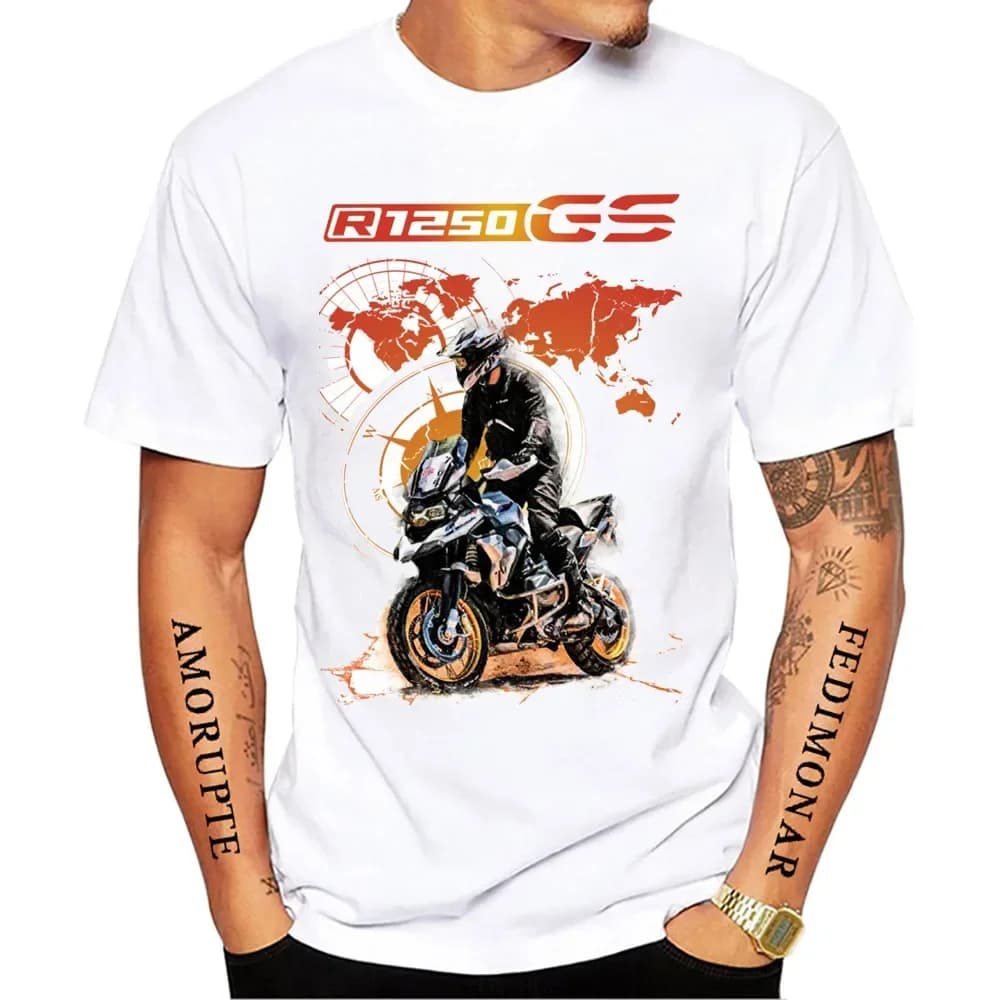Moto R 1250 GS Big Trail 2023 Adventure T-shirt classica I'am A GS Overlander T-shirt da uomo manica corta Hip Hop T-shirt da equitazione