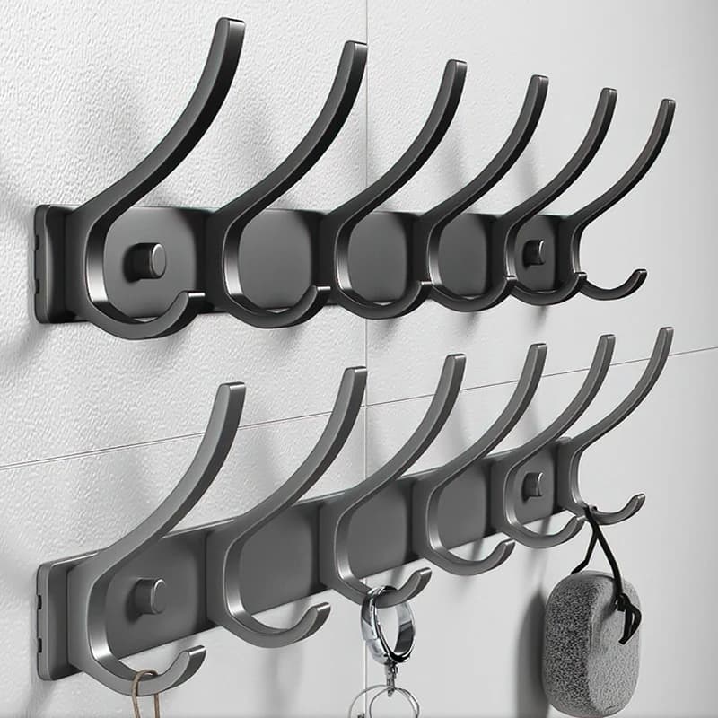 without door hooks drill, space aluminum, un perforated bathroom hooks, bedroom containers, clothes hangers, wall coat hangers hooks