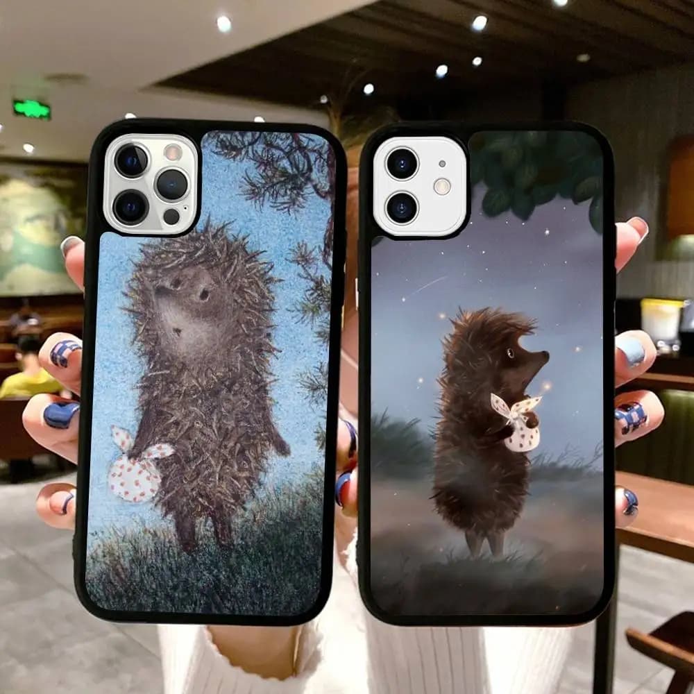 Custodia Protettiva per Telefono Bright Hedgehog In The Fog in PC+TPU per iPhone 17 16 Pro Max 15 Plus 14 13 12 11