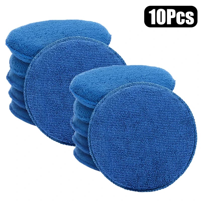 1/5/10Pcs schiuma per la pulizia dell'auto rotonda spugna per cera per Auto rimozione della polvere tampone per lucidatura per la cura dell'auto strumenti per i dettagli accessori per la pulizia dell'auto