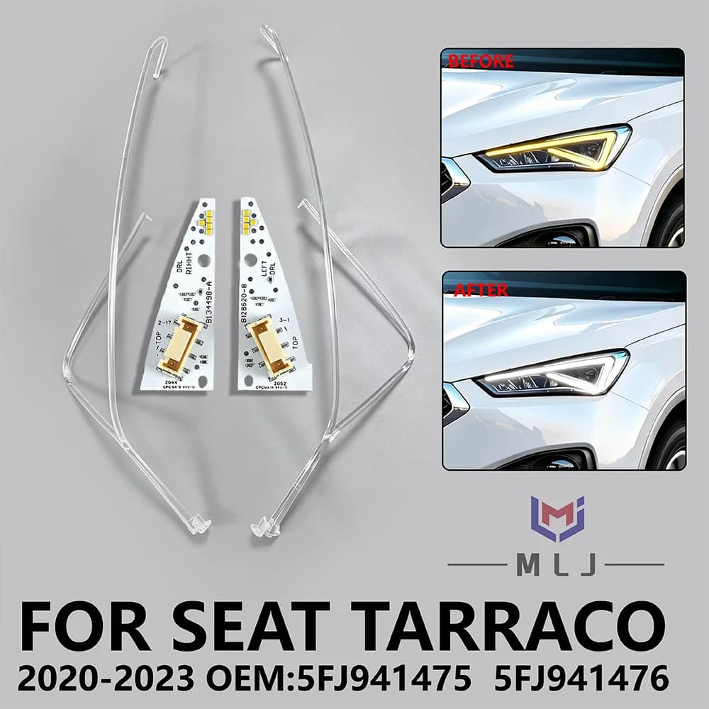 5FJ941475 5FJ941476 Angel Eye DRL Light Source Board Chips Light Guide Acrylic Strip Tube For Seat Tarraco 2020-2023 Headlight