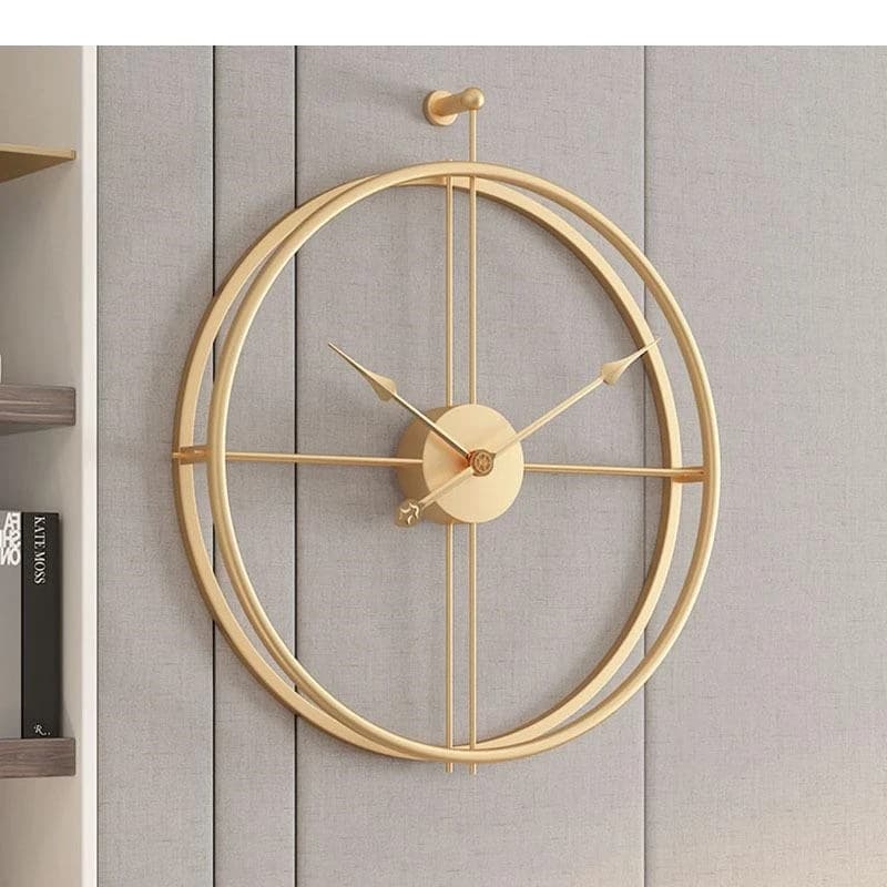 Minimalist Golden/black Wall Clocks Silent Sweep Needle Clock Living Room Decoration Hollow Out Decorative Wall-mounted