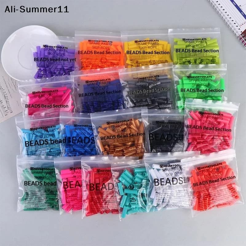 【U0】50 Pezzi Perline Rigide da 1 Pollice di Lunghezza, Ricambi per Corda per Saltare, Perline Colorate, Accessori, Materiale Fai-da-te, Ricambio