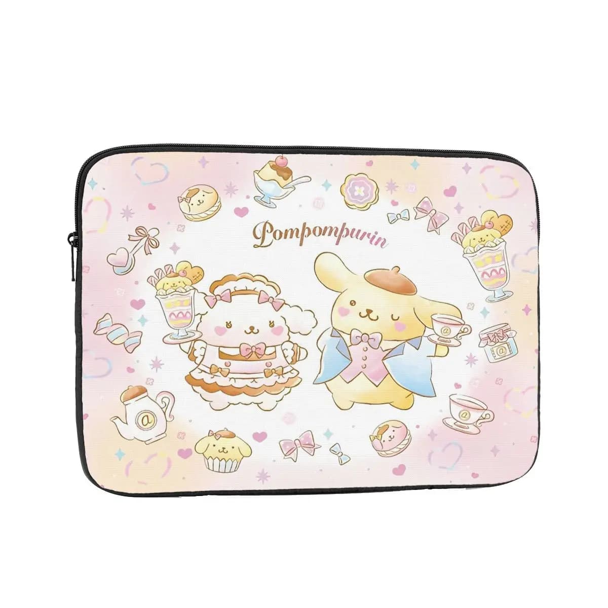 Custodia Protettiva per Laptop Pompompurin e Macaroon 10 12 13 15 17 Pollici, Borsa Antiurto per Notebook e Computer per Uomini e Donne