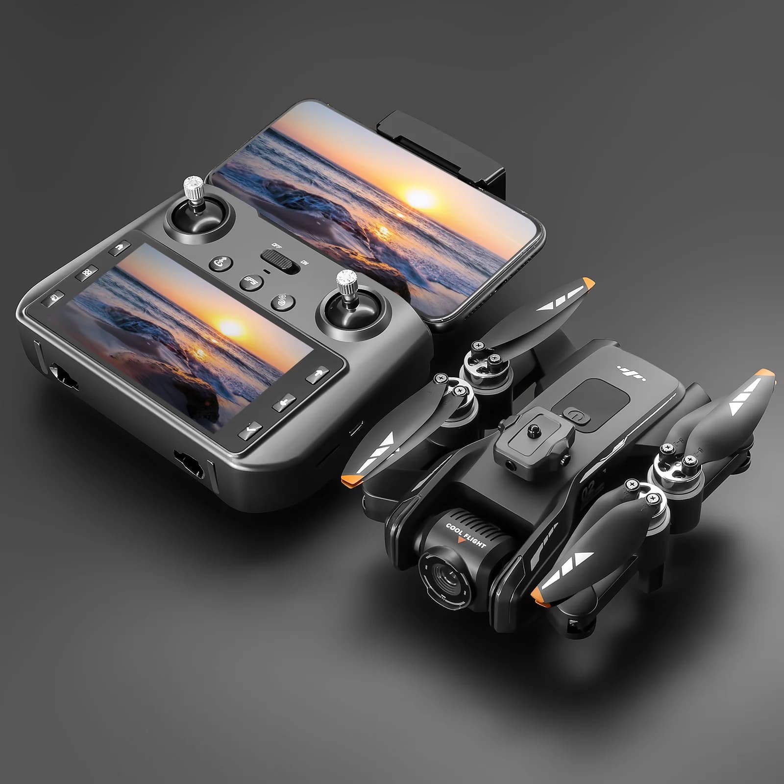 808 GPS WIFI Transmission Professional Aerial Camera Medium Size with Servo, Pan Tilt, Optical Flow Positioning, Anti Shake