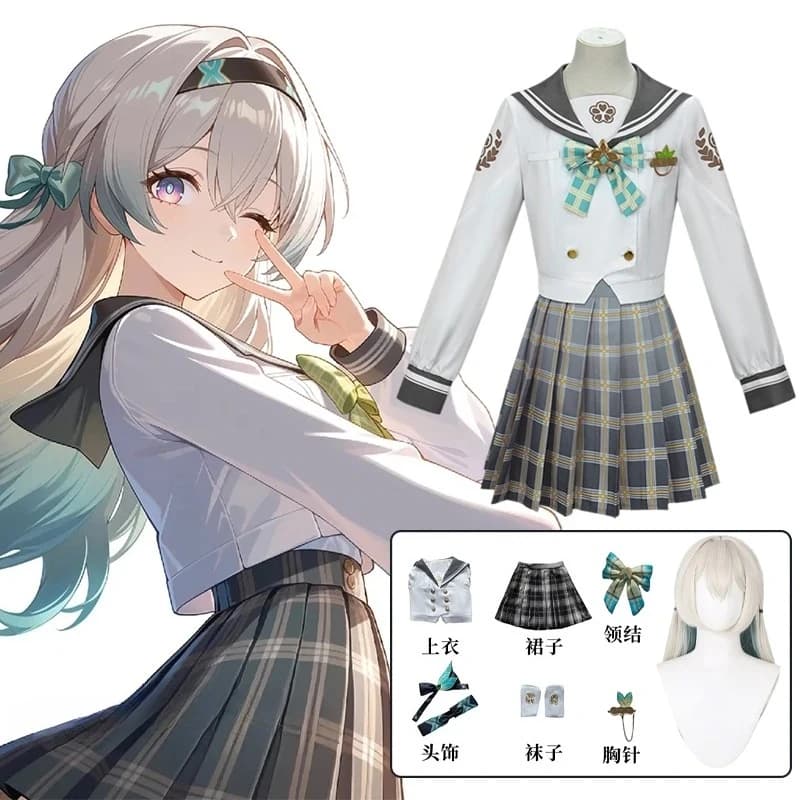 Costume cosplay Firefly JK Abito da marinaio Gioco Honkai: Star Rail Abiti da gioco di ruolo Travestimento di Halloween per donne adulte 2025