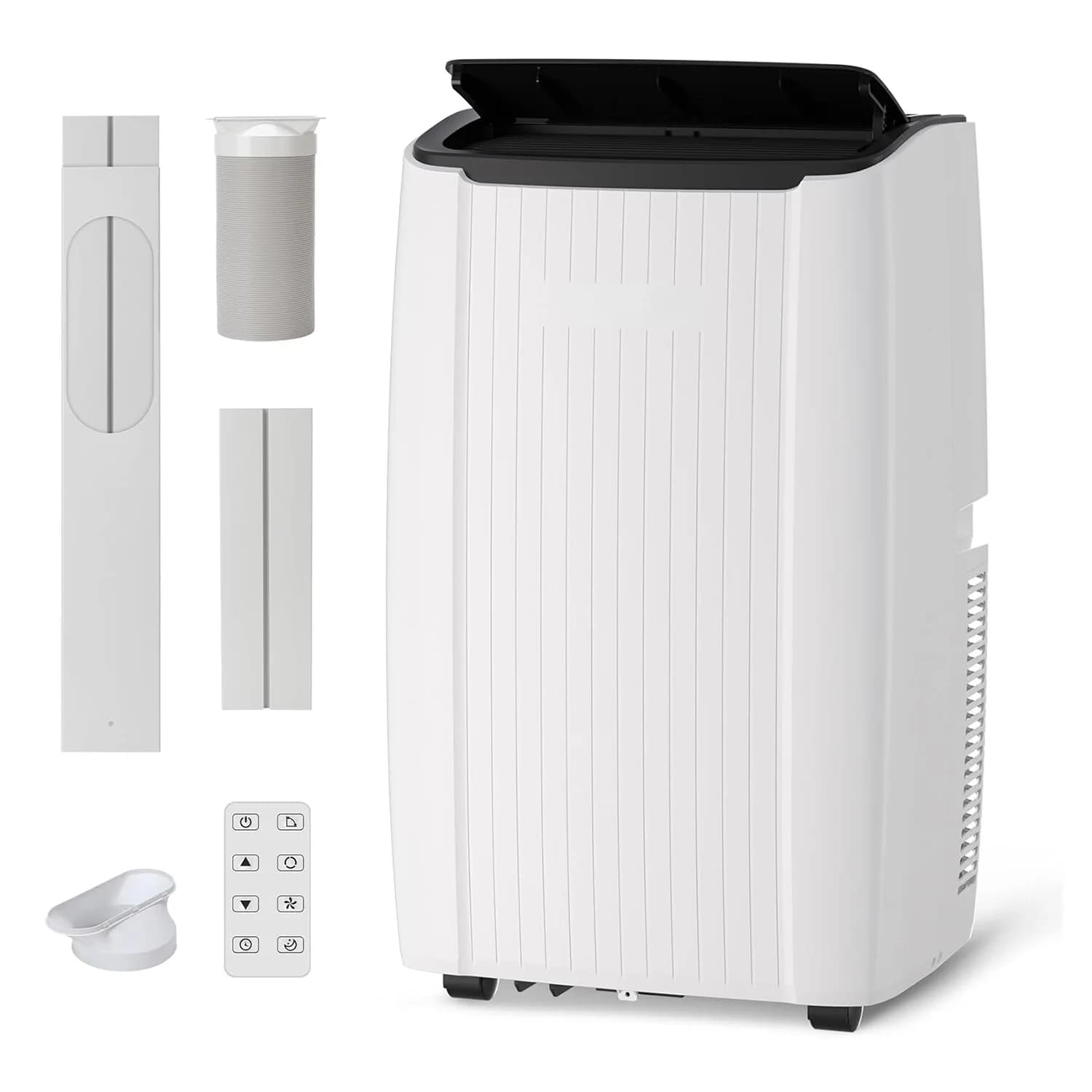 14000 BTU Portable Air Conditioner, 3 In 1 AC Unit with Fan, Dehumidifier & 48dB Quiet,Remote Control, Cools up to 750 Sq.Ft,24H Timer,Window Kits Included for Room Indoor Office & Dorms