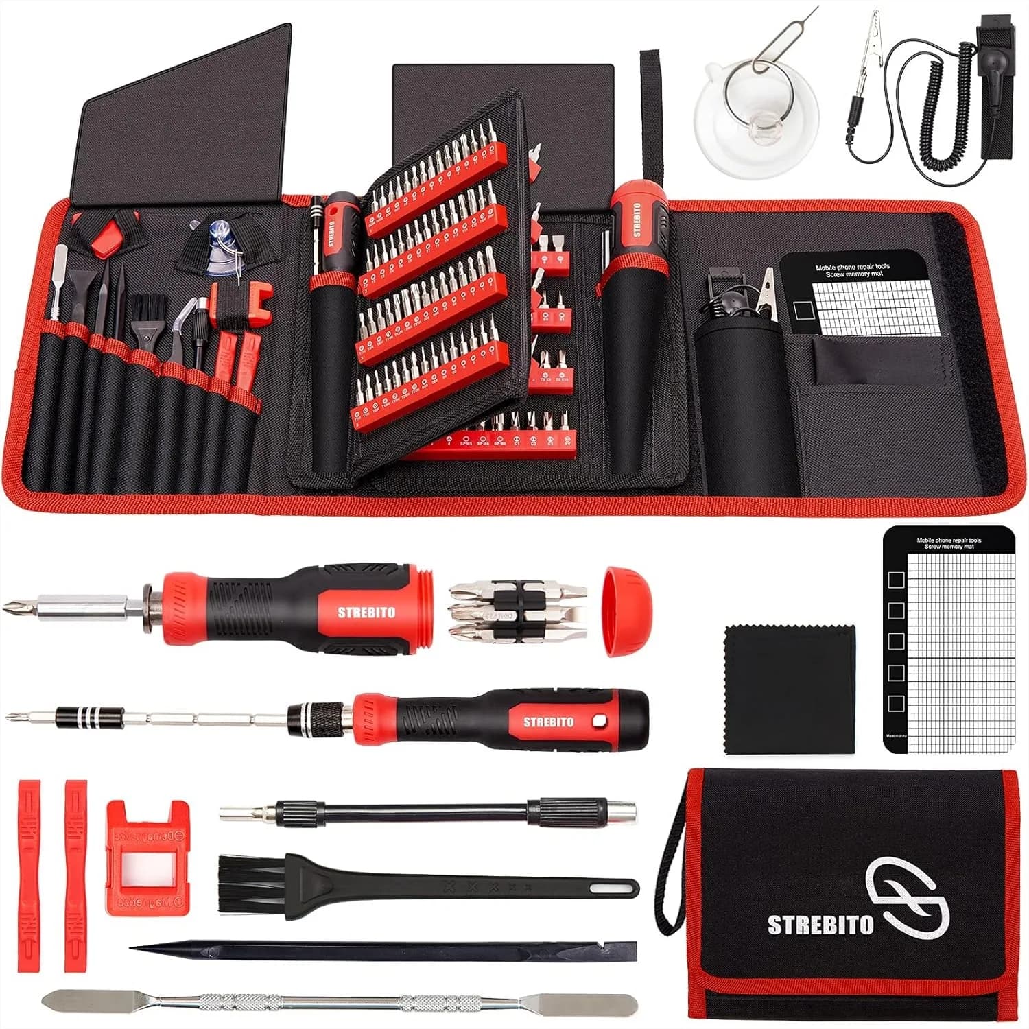 Set di Cacciaviti di Precisione 191 Pezzi, Kit Multi-Bit per Riparazione di Computer, iPhone, Laptop, PC, Strumenti Elettronici con Tappetino Magnetico