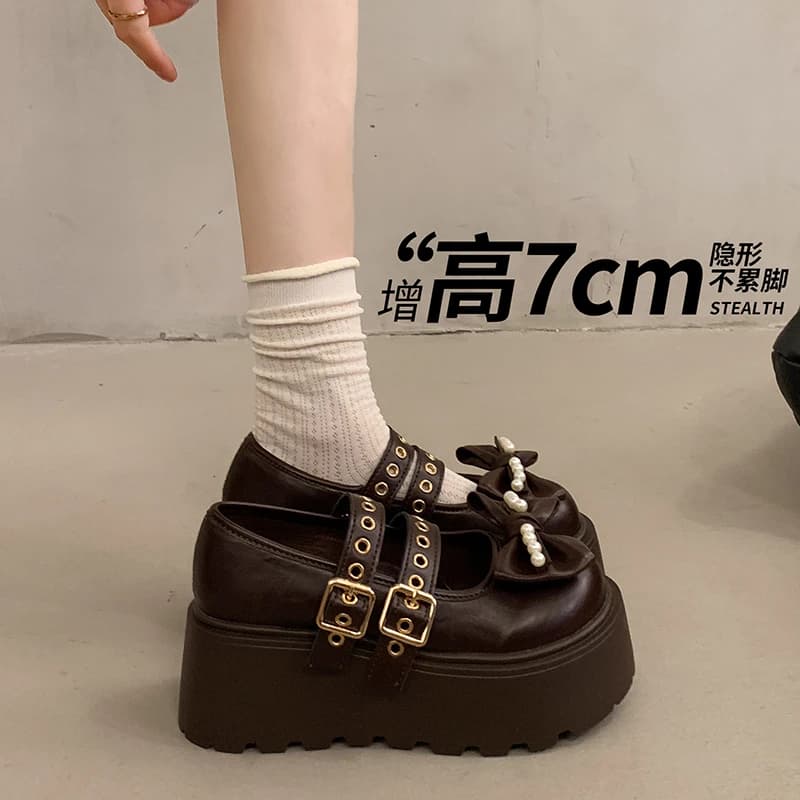 Women's Single Shoes, New Spring/autumn 2026 Style, Thick Sole, Small Leather Shoes