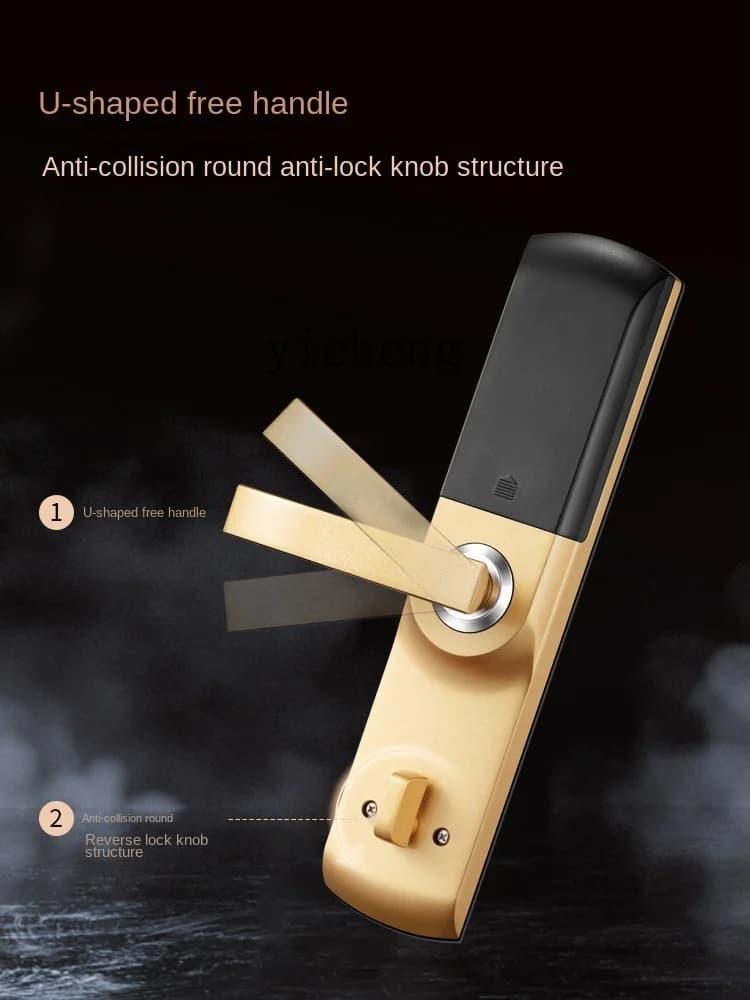 cc29 Fingerprint Lock Smart Door Household Security Door Password Sliding Cover Smart Lock