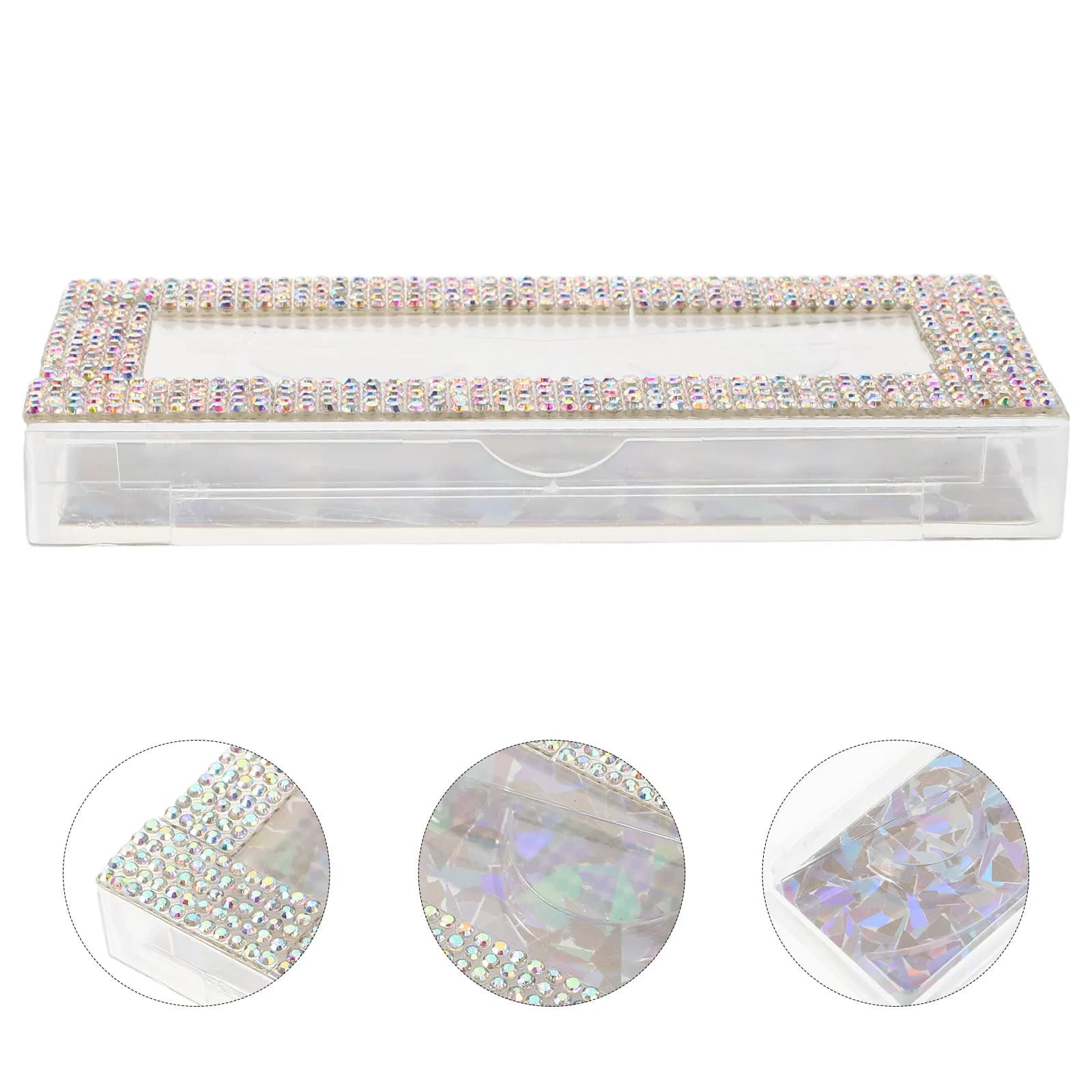 Wallet container with rhinestones, empty travel case, organizer for tricks