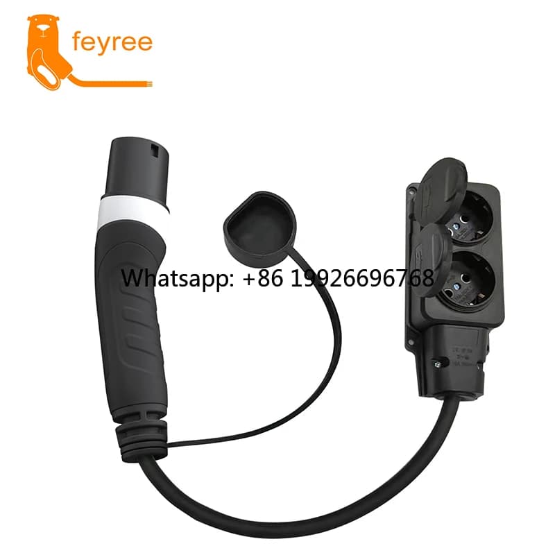 Cavo di Ricarica Portatile Feyree Tipo 2, Presa di Ricarica EV EU per Stazione di Ricarica Commerciale per Veicoli Elettrici