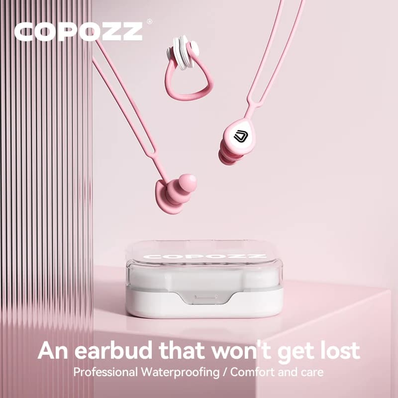 COPOZZ Summer Swimming Earplugs and Nose Clip Set Silicone Waterproof Sleep Anti-noise Ear Plugs Diving Water Sports Accessories