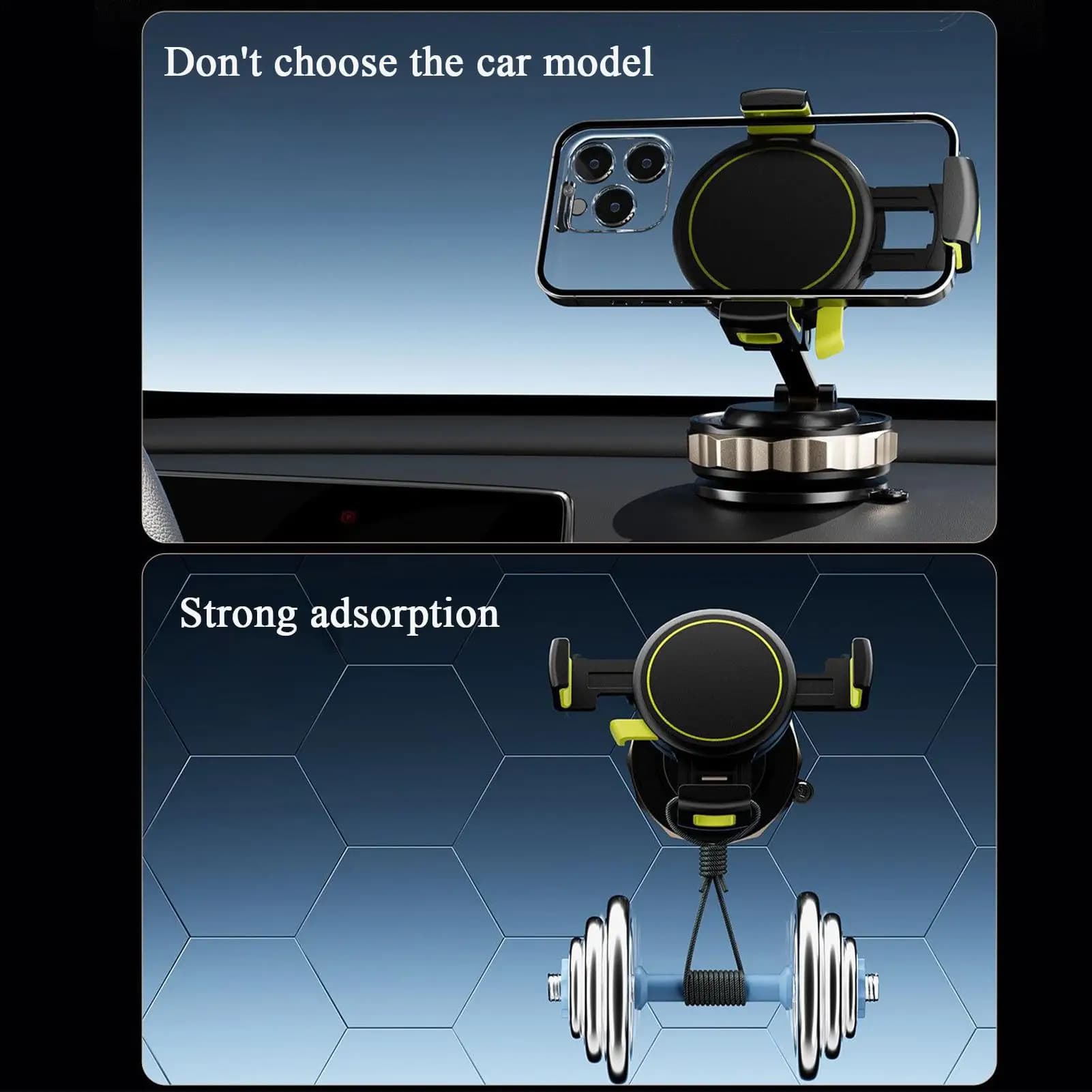 Supporto per telefono magnetico per auto Supporto per telefono cellulare rotante ad adsorbimento del vuoto per auto Supporto per smartphone portatile per conducenti quotidiani