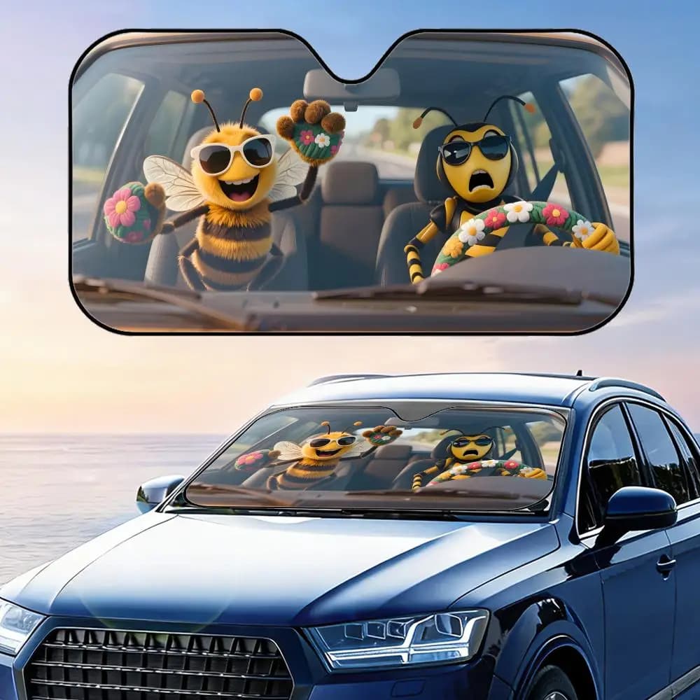 Parasole per Auto con Design a Ape, Pieghevole, Universale, Protezione UV, Isolamento Termico, Copertura Richiudibile