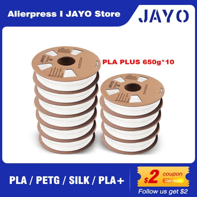 JAYO 10PCS PLA/PETG/ASA/PLA +/ Easy ABS filament for 3D printer 1.75mm 0.65/1.1KG/Roll 3D printing materials for 3D printer and 3D pen