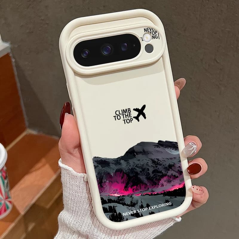 Custodia modello Montagna Nevicata per Google Pixel 10 8 7 Pro 9 10 Pro XL 9A 8A 7A Cover per telefono in silicone antiurto per Pixel 7 8 9 Pro