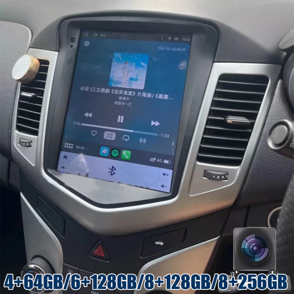 Autoradio Android 16 da 9.7" con Carplay per Chevrolet Cruze J300 2008-2012, Lettore Multimediale 2 DIN con GPS, Stereo e DVD