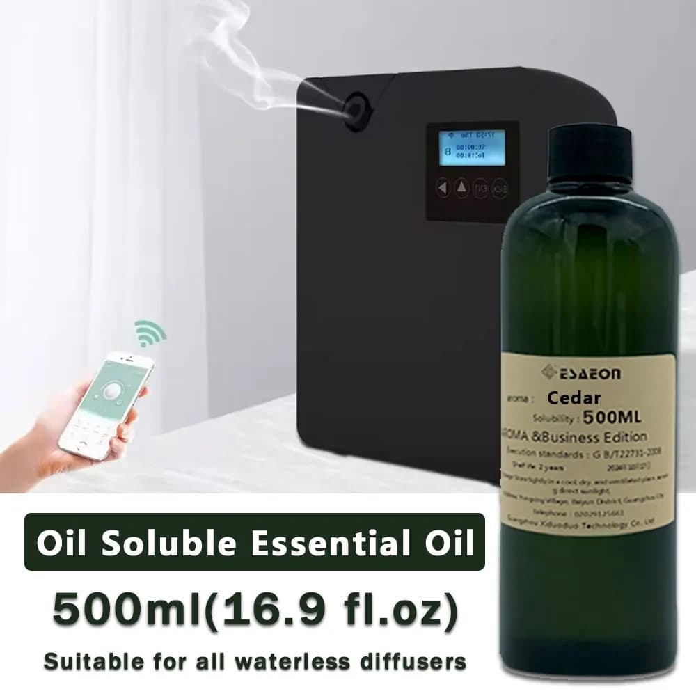ESAEON 500 ml (16,9 once) Olio essenziale di cedro/eucalipto/heraton - Integratore diffusore liquido, per oli per macchine aromatiche a due fluidi per hotel