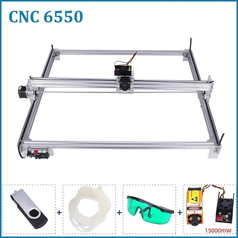6550 incisore Laser 15W macchina per incisione Laser CNC Area di lavoro 65cm * 50cm macchina per Router di legno con Controller Offline