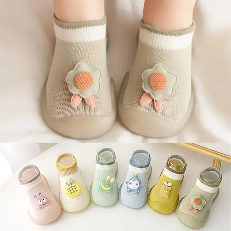2026 baby socks shoes for spring autumn cute cat style cotton floor shoes soft botton anti-slip first walkers 0-3 years