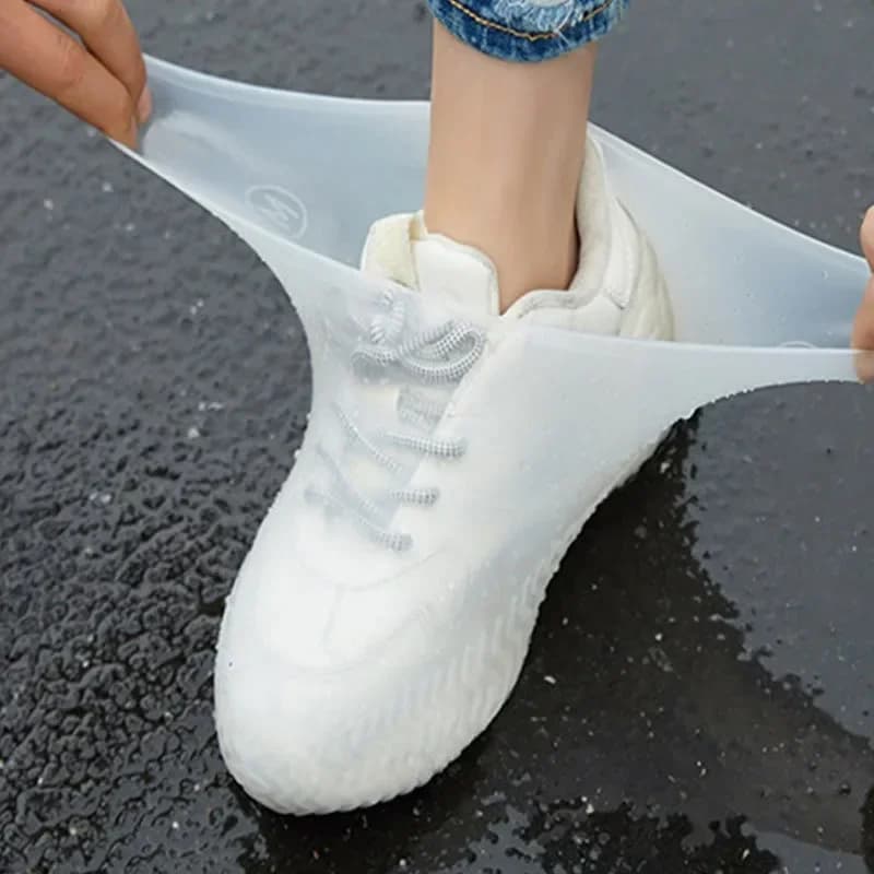 1 paio di stivali da pioggia in gomma copriscarpe per uso esterno copriscarpe impermeabili in silicone copriscarpe piovoso stivali da pioggia antiscivolo riutilizzabili